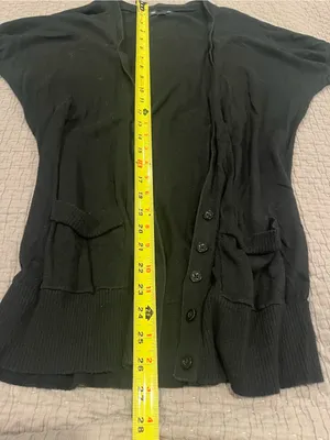 Gap Black Batwing Cardigan Sweater - 100% Cotton - Small thumbnail 5