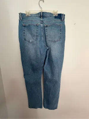 Abercrombie & Fitch The Dad High Rise Light Blue Straight Jeans- 12 thumbnail 5