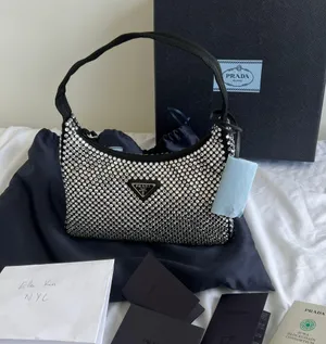 Prada NWT  Crystal Re Edition 2000 Bag In Black thumbnail 2