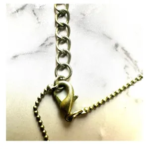 Silver tone freshwater Pearl S monogram heart pendant necklace thumbnail 6