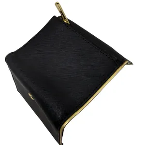 Michael Kors Small Black Foldable Wallet with Gold Trim thumbnail 10