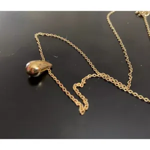 Teardrop Pendant Necklace,‎ Gold Plated Sterling Silver Jewelry, 16-18” thumbnail 15