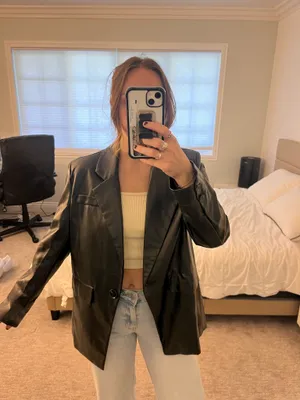 Princess Polly Leather Blazer thumbnail 3