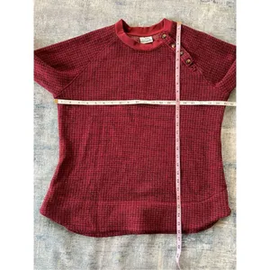 Columbia Marsala Red Houndstooth Chillin Pullover Sweater Large thumbnail 6