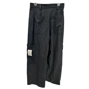 Topshop Gray Wide Leg Pinstripe Pants 6 NWT Trousers High Waisted Professional thumbnail 5