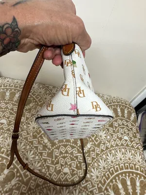 Dooney & Bourke Greta White Signature Print Crossbody with Multicolor Motifs thumbnail 4