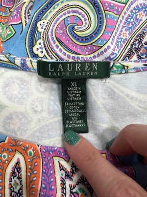 Lauren Ralph Lauren Paisley Dress XL thumbnail 6