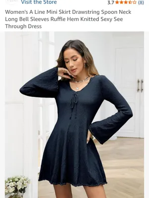 Navy Long Sleeve Tie-Front Swim Cover Up Dress Sheer See Through Size XS New thumbnail 3