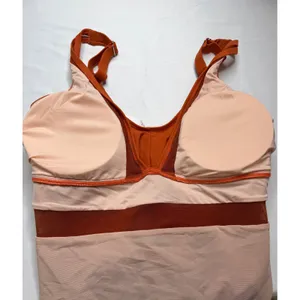 Cupshe Women Burnt Orange Mesh V-Neck One-Piece Swimsuit DGA12E3D001JJ 1X NWT thumbnail 5