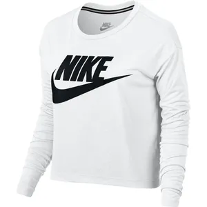 Nike Essential Longsleeve Women's Crop Top White/Black thumbnail 1