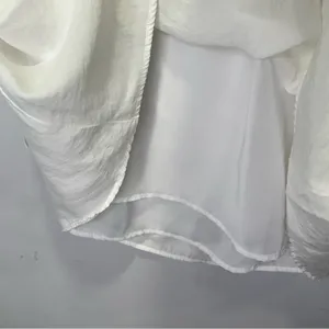 🍁 Zara Ruffle V-neck Mini Dress‎ Cinched Waist Ties White Small thumbnail 8