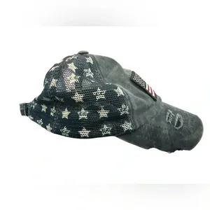 CC Exclusives Denim Strapback Cap Women One Size US Flag Broken-in Ripped thumbnail 4