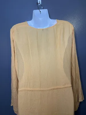Blue Island Dress Womens Medium Orange Wrap Ruffle Hem Bell Sleeve Boho Sundress thumbnail 8