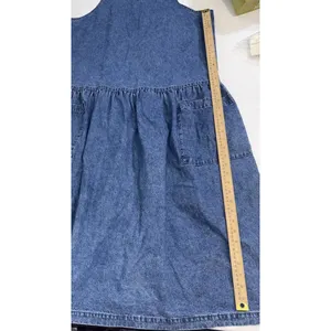 VTG‎ Sunbelt Jumper Dress Blue Jean Denim Overall Country Modest Cottagecore Lg thumbnail 7