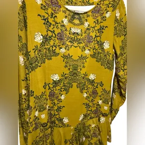 Free People Smooth Talker Tunic Top Womens S Mini Dress‎ Boho Floral Open Back thumbnail 8