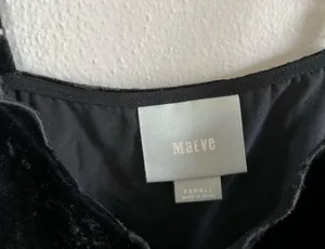 [Maeve] Black Velvet Cut Out Tank Top- XS thumbnail 9