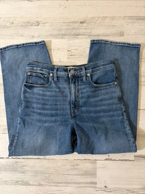 Madewell Slim Wide Leg Crop Jeans Size 28 thumbnail 4