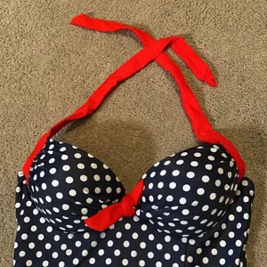 Women’s Swimsuit Bathers Halter Neck Boy Leg with Polka Dots Size 6-8 NEW thumbnail 5