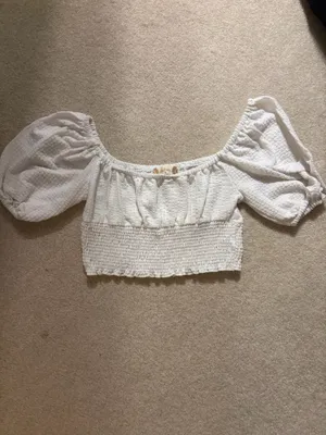 Altar'd State Top Puff Sleeve Crop thumbnail 3