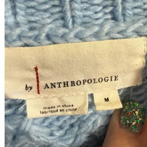 Anthropologie Nell Chunky Knit‎ Colorblocked Sweater Size Medium Cozy Casual thumbnail 3