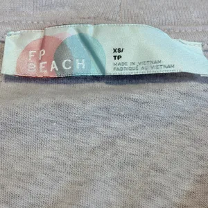 Free People Beach Leila Midi Dress Light Purple Short Sleeve Faux Wrap XS thumbnail 5