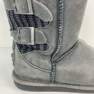 BEARPAW Boshie Suede and Washed Knit Boots thumbnail 3