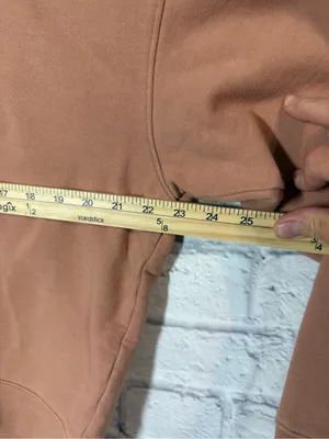 girlfriend collective cropped crewneck sweatshirt - rust brown, large thumbnail 5