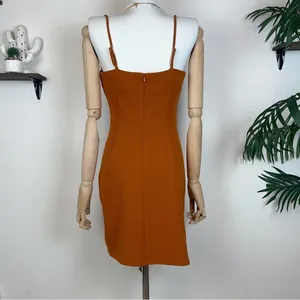 Elliatt Oceana Drawstring Mini Bodycon Dress in Amber Size Small NWT thumbnail 5