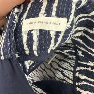 LOFT Riviera Shorts Womens 2 Blue Geometric Print Preppy Coastal Resort Vacation thumbnail 4