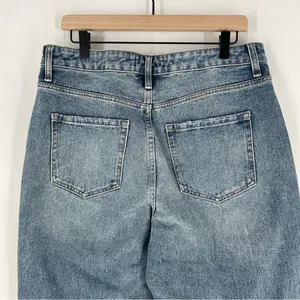 Vervet Super High Rise Beverly Slim‎ Straight Distressed Medium Wash Blue Jeans thumbnail 10