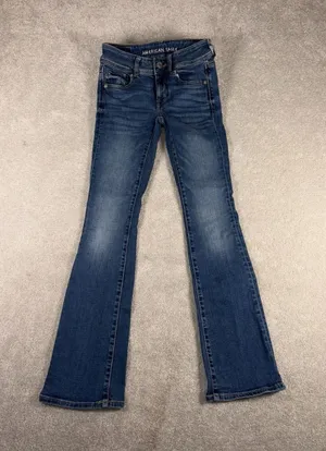 american eagle kick boot‎ jeans super stretch 000 short thumbnail 1