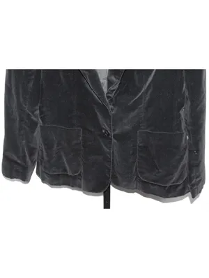 Vintage (80s) Wheel Black Velvet Blazer Sz14 Classic Notch Lapel Tailored Jacket thumbnail 4