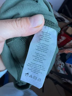 ALO Yoga Olive Green Mesh Braided Cropped Leggings thumbnail 3