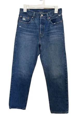 Levi’s Women's 501 Medium Wash Jeans Button Fly 27X28 Classic Straight thumbnail 1