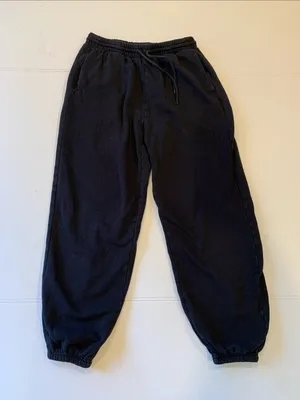 Old Navy Women’s Medium Classic Black Cotton Blend Jogger Sweatpants w/ Pockets thumbnail 1