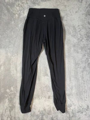 Lululemon Align Size 2 Black High Rise Pocket Jogger Cuffed Athletic Pants thumbnail 6