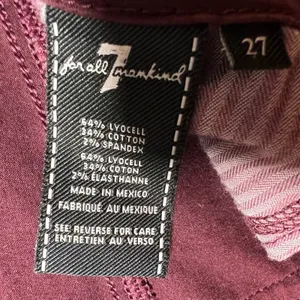 7 For‎ All Mankind b(air)Skinny Jeans Burgundy Wine Red Pants 27 Blair thumbnail 7