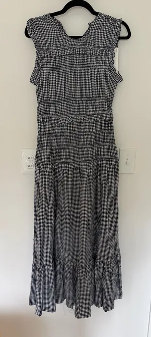 Caroline Constas Gingham Maxi Dress thumbnail 1