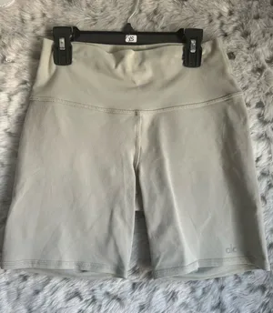 120. Alo small biker short. Light grey thumbnail 1