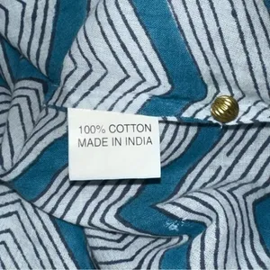Roberta Roller Rabbit XL Teal Blue White Black Chevron Stripe Henley Cover Up thumbnail 7