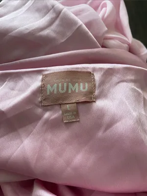 NEW Show Me Your Mumu Dalia Maxi Dress size Large L light pink luxe satin thumbnail 4