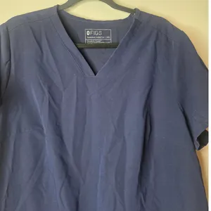 Figs Technical Collection Womens Size 3XL Navy Blue Short Sleeve Scrub Top thumbnail 1