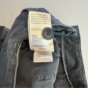 Anthropologie Maeve Wide Leg‎ Full Length Pants Size 27 washed gray patch pocket thumbnail 3