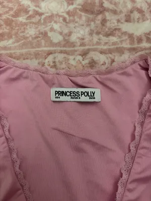 Princess Polly Top Pink Crop Lace thumbnail 4