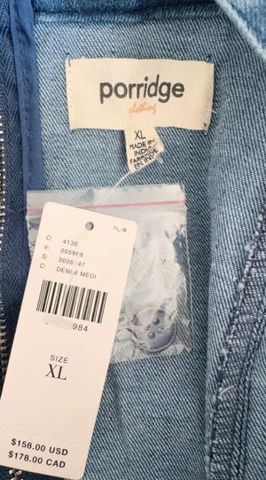 Anthropologie Porridge Rosette Denim Slim Mini Dress, Size XL thumbnail 13