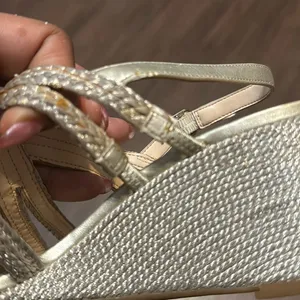 Alex Marie shoes, strappy wedge sandals, champagne , size 7.5 thumbnail 7