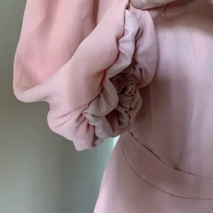 FAME AND PARTNERS Georgette Blush Pink V-Neck Wrap Cocktail‎ Feminine Dress Sz 14 thumbnail 10