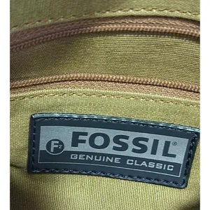 FOSSIL Women's Genuine Classic Leather Top Zip‎ Tote Shoulder Bag Camel Brown thumbnail 4