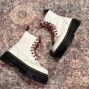 Dr. Martens Jadon Platform Boots White Leather‎ Women's 5 Punk Grunge Y2K thumbnail 2