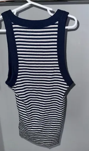 Aerie Striped Tank Top Blue White thumbnail 2
